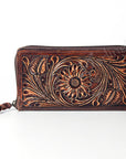 American Darling Wallet Hand Tooled Genuine Leather Women Bag Western Handbag Purse