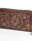 American Darling Wallet Hand Tooled Genuine Leather Women Bag Western Handbag Purse