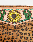 American Darling ADBGA176A Clutch Hand Tooled Hair On Genuine Leather Women Bag Western Handbag Purse