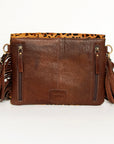 American Darling ADBGA176A Clutch Hand Tooled Hair On Genuine Leather Women Bag Western Handbag Purse