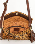 American Darling ADBGA176A Clutch Hand Tooled Hair On Genuine Leather Women Bag Western Handbag Purse