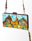American Darling Wristlet Genuine Leather Women Bag Western Handbag Purse