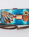 American Darling Wristlet Genuine Leather Women Bag Western Handbag Purse