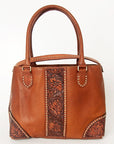 American Darling Tote Hand Tooled Hair On Genuine Leather Women Bag Western Handbag Purse