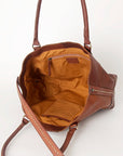 American Darling Tote Hand Tooled Hair On Genuine Leather Women Bag Western Handbag Purse
