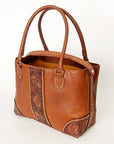 American Darling Tote Hand Tooled Hair On Genuine Leather Women Bag Western Handbag Purse