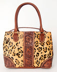American Darling Tote Hand Tooled Hair On Genuine Leather Women Bag Western Handbag Purse