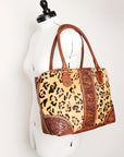 American Darling Tote Hand Tooled Hair On Genuine Leather Women Bag Western Handbag Purse