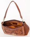 American Darling Hobo Hand Tooled Hair On Genuine Leather Women Bag Western Handbag Purse