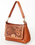 American Darling Hobo Hand Tooled Hair On Genuine Leather Women Bag Western Handbag Purse