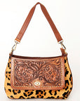 American Darling Hobo Hand Tooled Hair On Genuine Leather Women Bag Western Handbag Purse