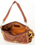American Darling Hobo Hand Tooled Hair On Genuine Leather Women Bag Western Handbag Purse
