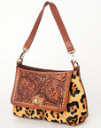 American Darling Hobo Hand Tooled Hair On Genuine Leather Women Bag Western Handbag Purse
