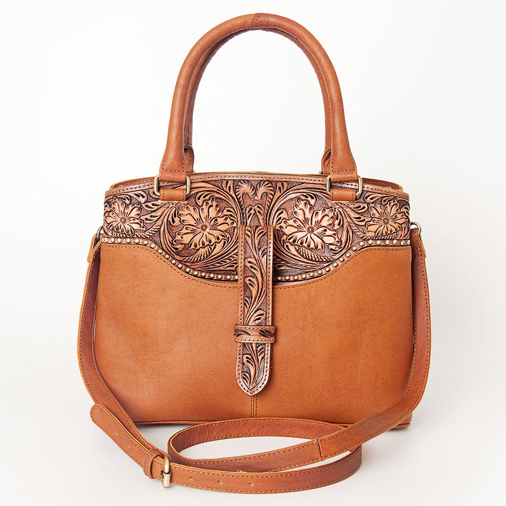 American Darling Tote Hand Tooled Hair On Genuine Leather Women Bag Western Handbag Purse