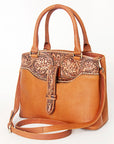 American Darling Tote Hand Tooled Hair On Genuine Leather Women Bag Western Handbag Purse