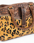 American Darling Tote Hand Tooled Hair On Genuine Leather Women Bag Western Handbag Purse
