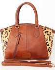 American Darling ADBGI182A Tote Hand Tooled Hair On Genuine Leather women bag western handbag purse