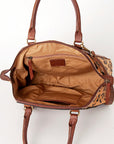 American Darling ADBGI182A Tote Hand Tooled Hair On Genuine Leather women bag western handbag purse