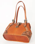 American Darling Tote Hand Tooled Hair On Genuine Leather Women Bag Western Handbag Purse