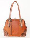 American Darling Tote Hand Tooled Hair On Genuine Leather Women Bag Western Handbag Purse