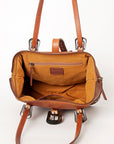 American Darling Tote Hand Tooled Hair On Genuine Leather Women Bag Western Handbag Purse