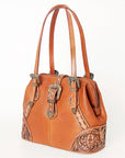 American Darling Tote Hand Tooled Hair On Genuine Leather Women Bag Western Handbag Purse