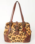 American Darling Tote Hand Tooled Hair On Genuine Leather Women Bag Western Handbag Purse