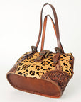 American Darling Tote Hand Tooled Hair On Genuine Leather Women Bag Western Handbag Purse