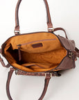 American Darling ADBGI187A Tote Hand Tooled Hair On Genuine Leather women bag western handbag purse