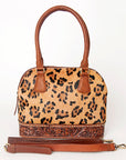 American Darling ADBGI190A Tote Hand Tooled Hair On Genuine Leather women bag western handbag purse