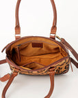 American Darling ADBGI190A Tote Hand Tooled Hair On Genuine Leather women bag western handbag purse