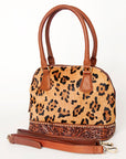 American Darling ADBGI190A Tote Hand Tooled Hair On Genuine Leather women bag western handbag purse
