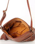 American Darling Cross Body I Hand Tooled Hair On Genuine Leather Women Bag Western Handbag Purse