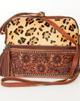 American Darling Cross Body I Hand Tooled Hair On Genuine Leather Women Bag Western Handbag Purse