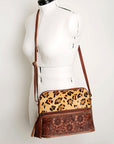 American Darling Cross Body I Hand Tooled Hair On Genuine Leather Women Bag Western Handbag Purse