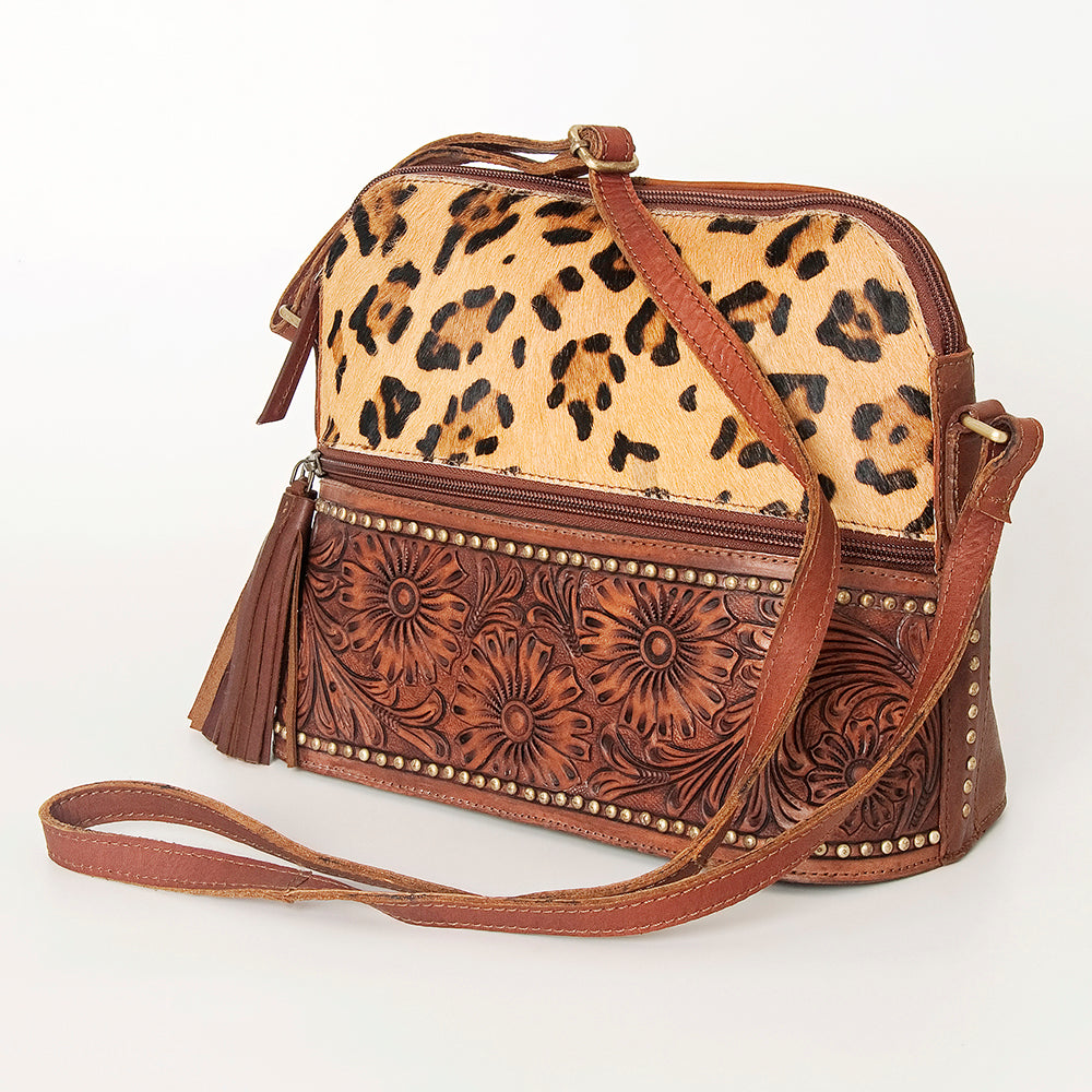American Darling Cross Body I Hand Tooled Hair On Genuine Leather Women Bag Western Handbag Purse