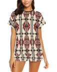 Southwestern Aztec Pajama Top Short Set