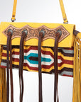 GIBGX206 American Darling Hand Tooled Saddle Blanket Genuine Leather Women Bag Western Handbag Purse