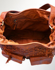 Never Mind Nmbgm126 Bucket Vintage Handmade Genuine Cowhide Leather Women Bag Western Handbag Purse