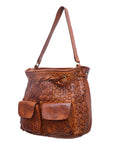 Never Mind Nmbgm126 Bucket Vintage Handmade Genuine Cowhide Leather Women Bag Western Handbag Purse