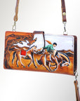 American Darling Wristlet Genuine Leather Women Bag Western Handbag Purse