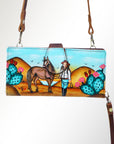 American Darling Wristlet Genuine Leather Women Bag Western Handbag Purse