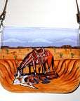 American Darling Messenger Genuine Leather women bag western handbag purse
