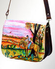 American Darling Messenger Genuine Leather women bag western handbag purse