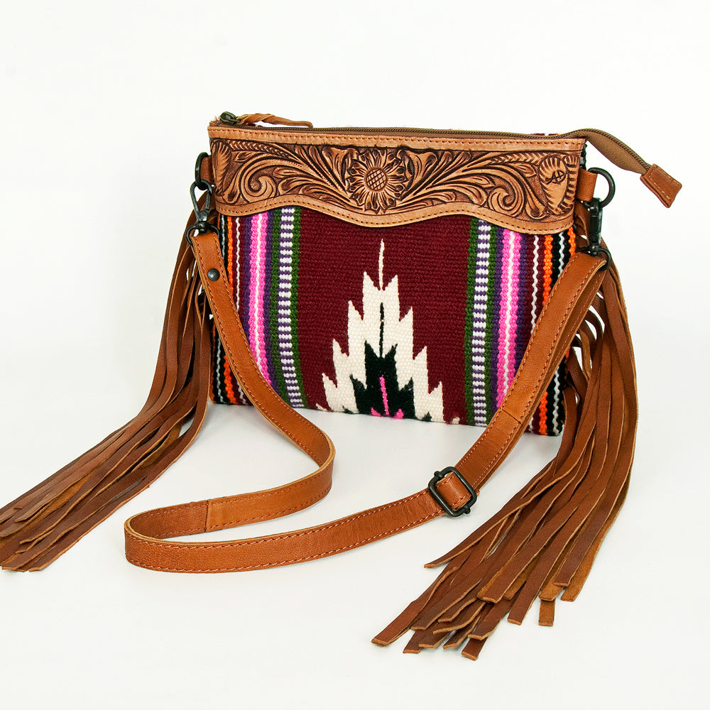 American Darling Cross Body Hand Tooled Saddle Blanket Genuine Leather Women Bag Western Handbag Purse