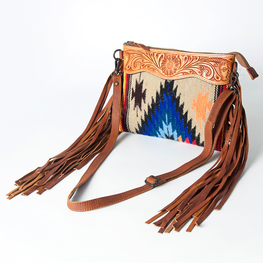 American Darling Cross Body Hand Tooled Saddle Blanket Genuine Leather Women Bag Western Handbag Purse