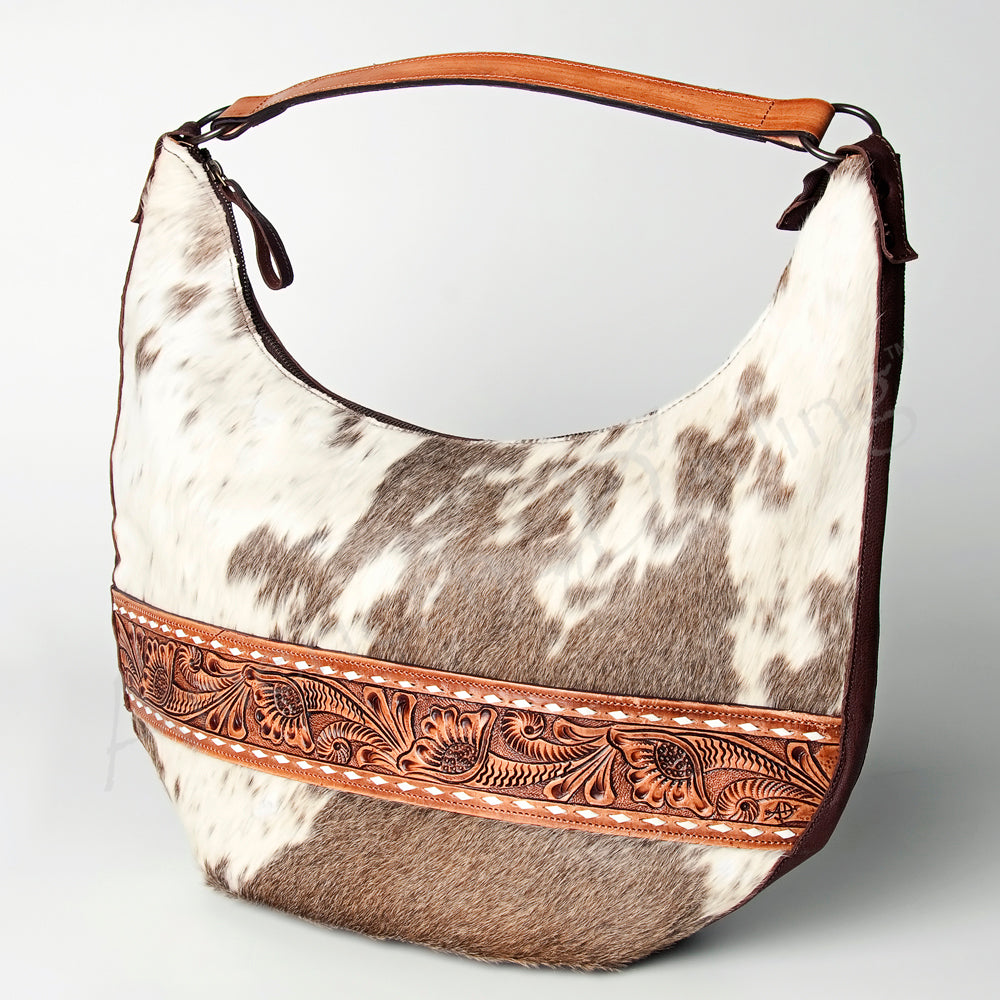 American Darling HOBO Hand Tooled Hair-on Genuine Leather women bag western handbag purse