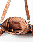 American Darling ADBGZ423A Signature Crossbody Hand Tooled Saddle Blanket Genuine Leather women bag western handbag purse