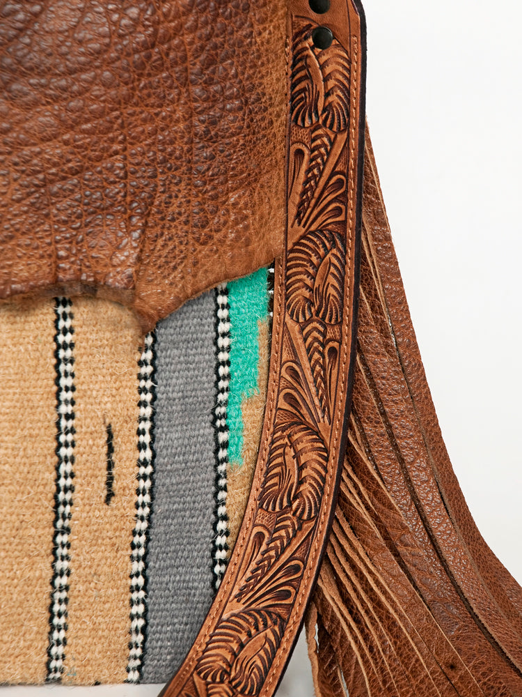 American Darling Large Crossbody Saddle Blanket Genuine Leather Women Bag Western Handbag Purse