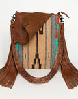 American Darling Large Crossbody Saddle Blanket Genuine Leather Women Bag Western Handbag Purse